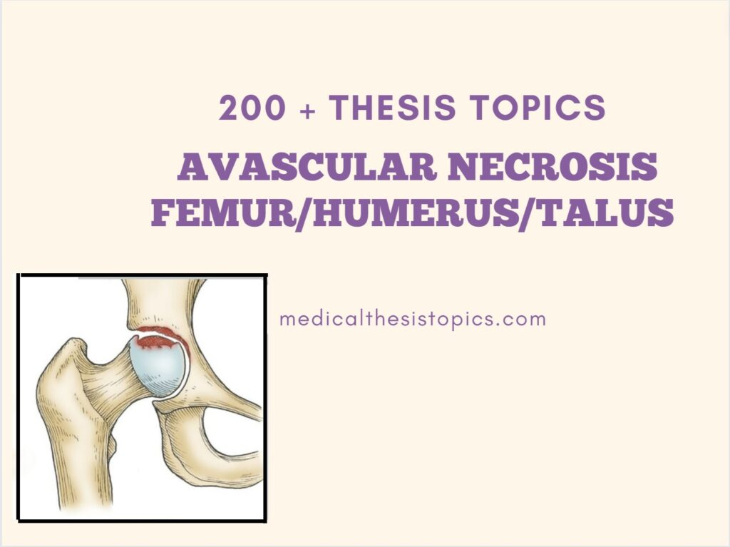 AVN hip humerus talus