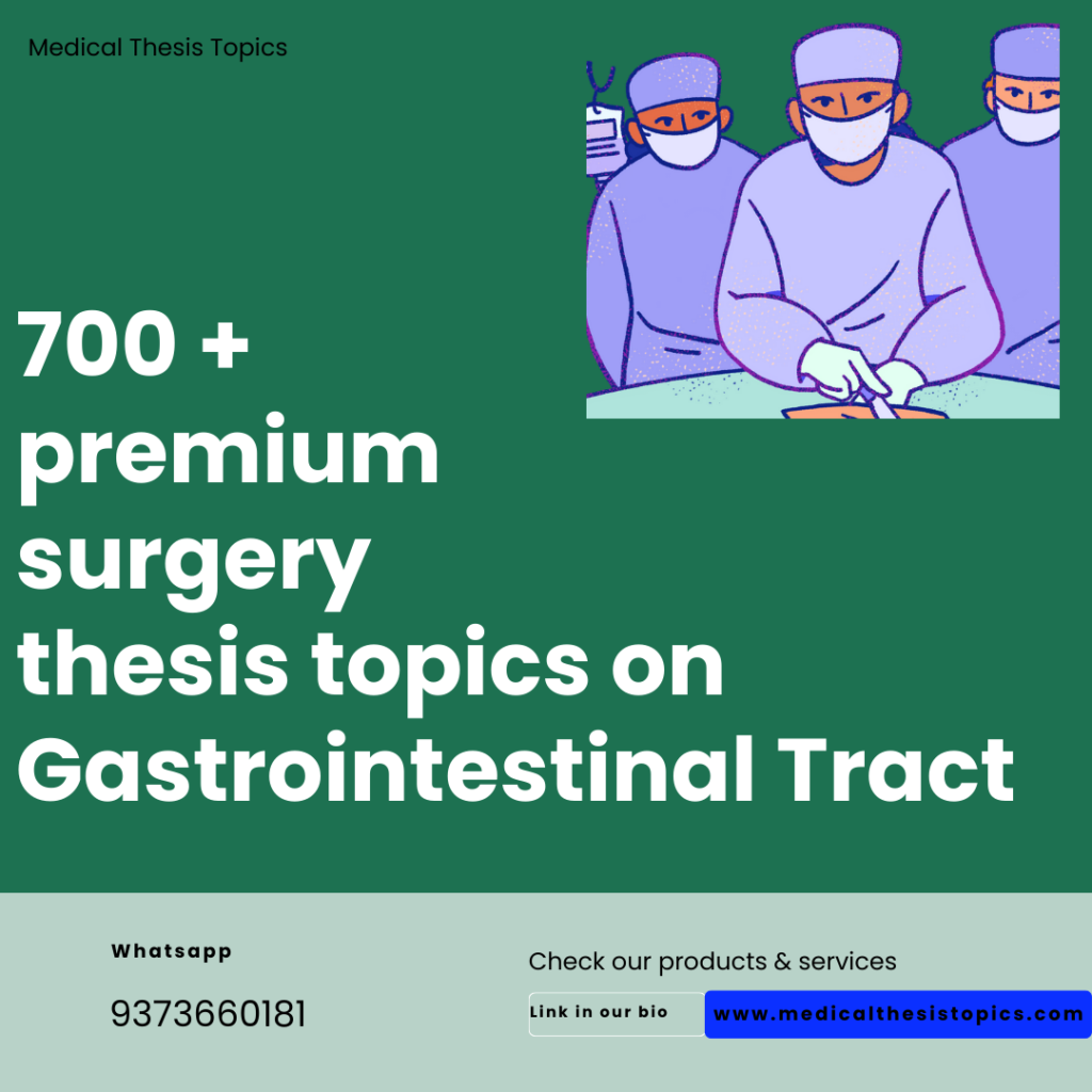 surgery thesis topics