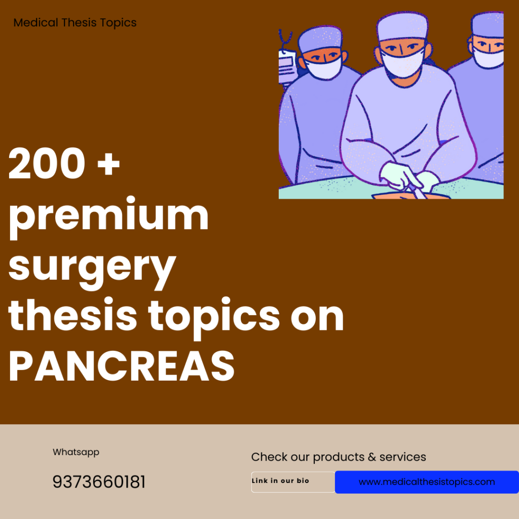 surgery thesis topics