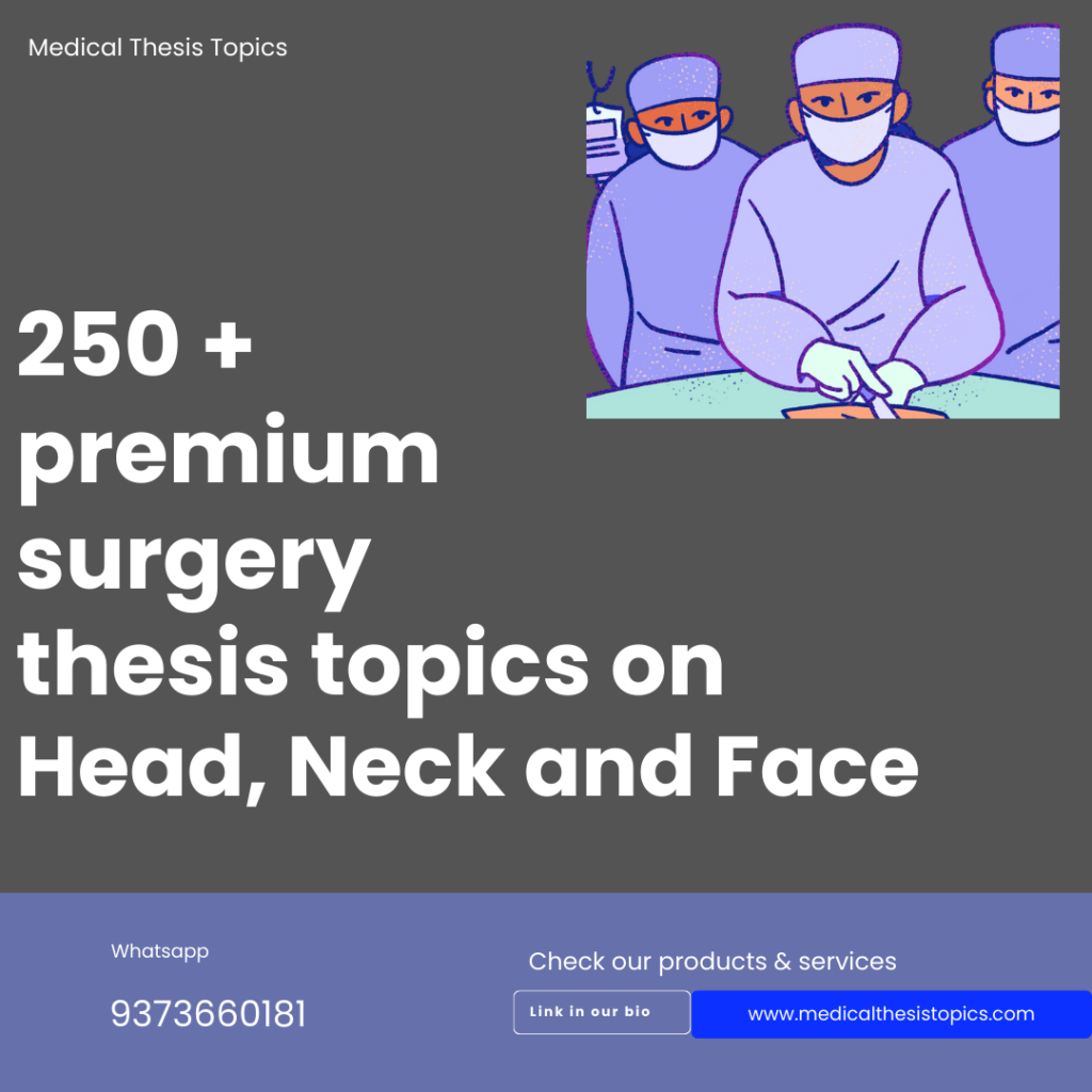 surgery thesis topics