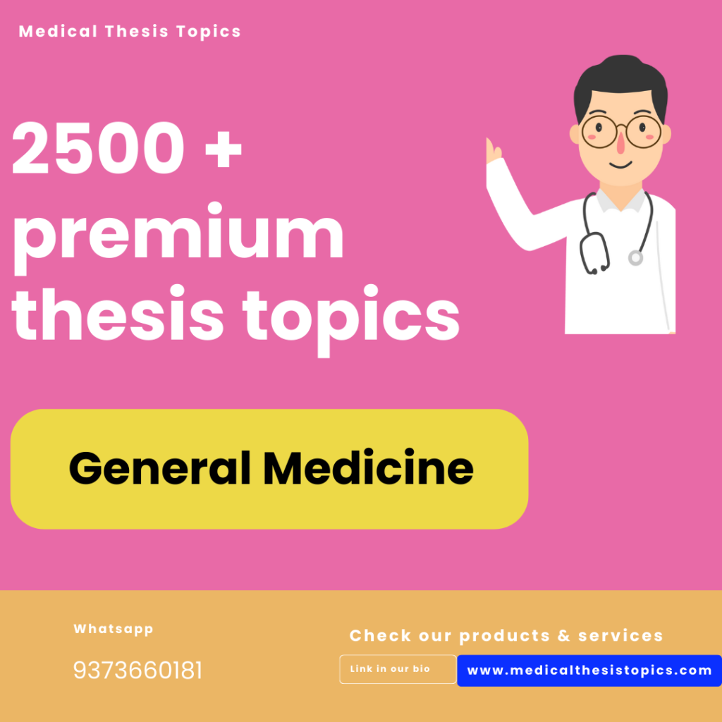 Medicine Thesis topics