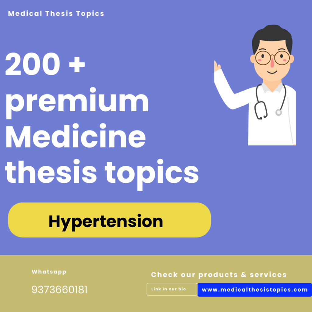 Medicine Thesis topics