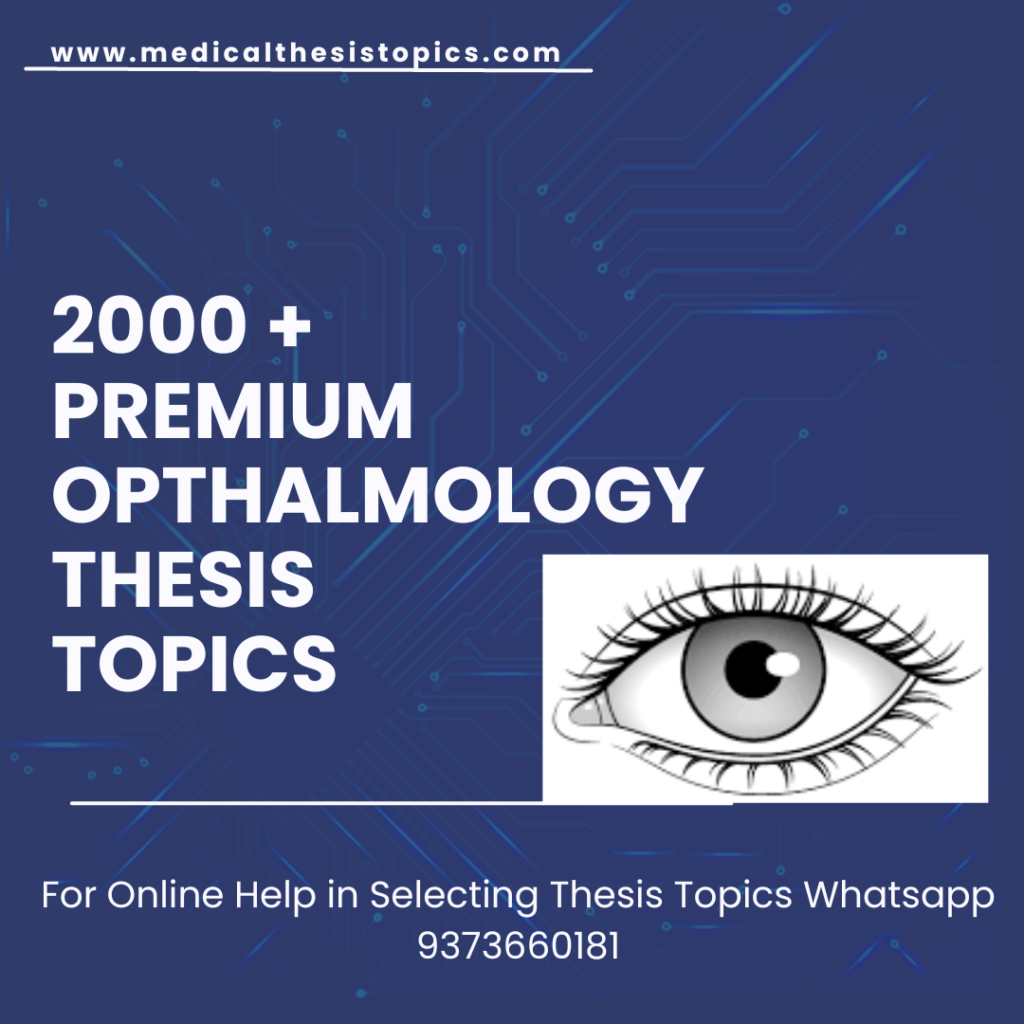 ophthalmology thesis topics