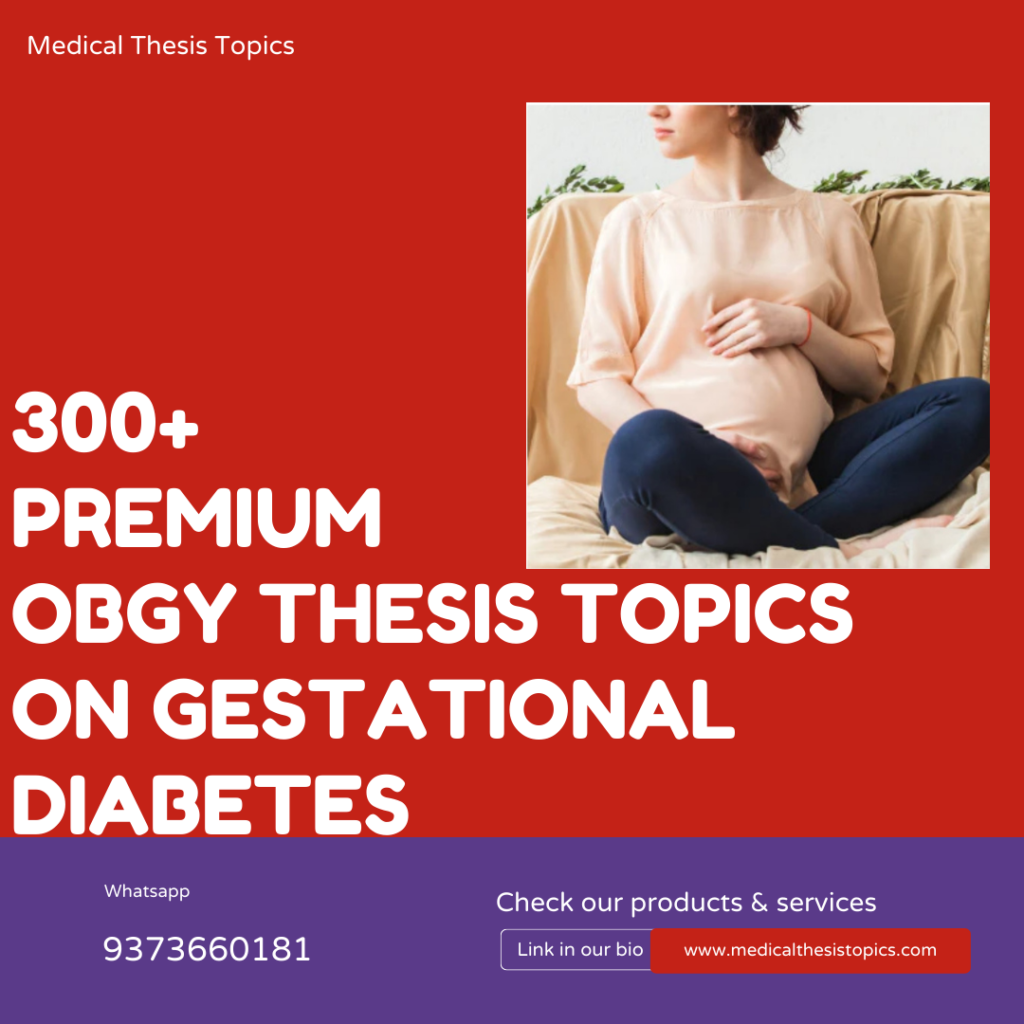obstetrics and gynecology thesis topics