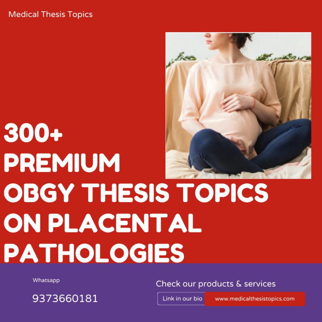obstetrics and gynecology thesis topics