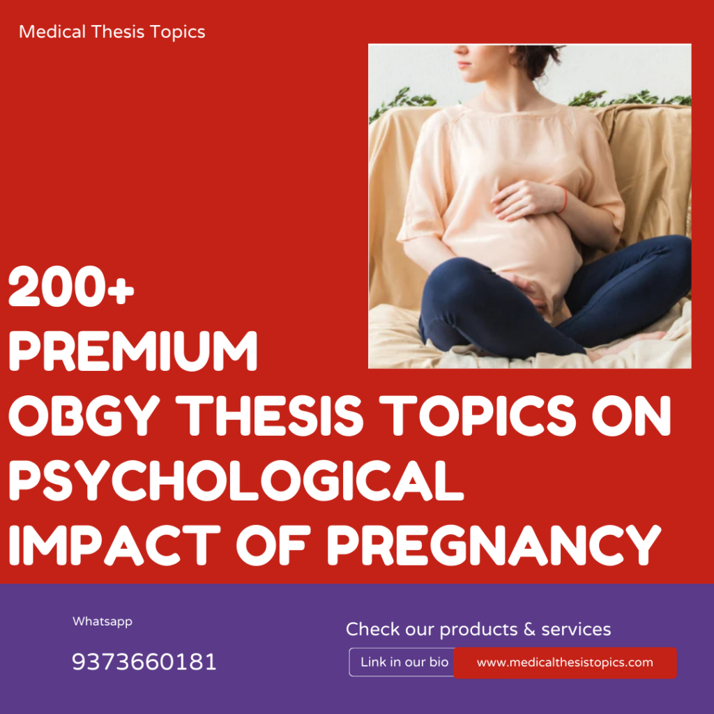 obstetrics and gynecology thesis topics