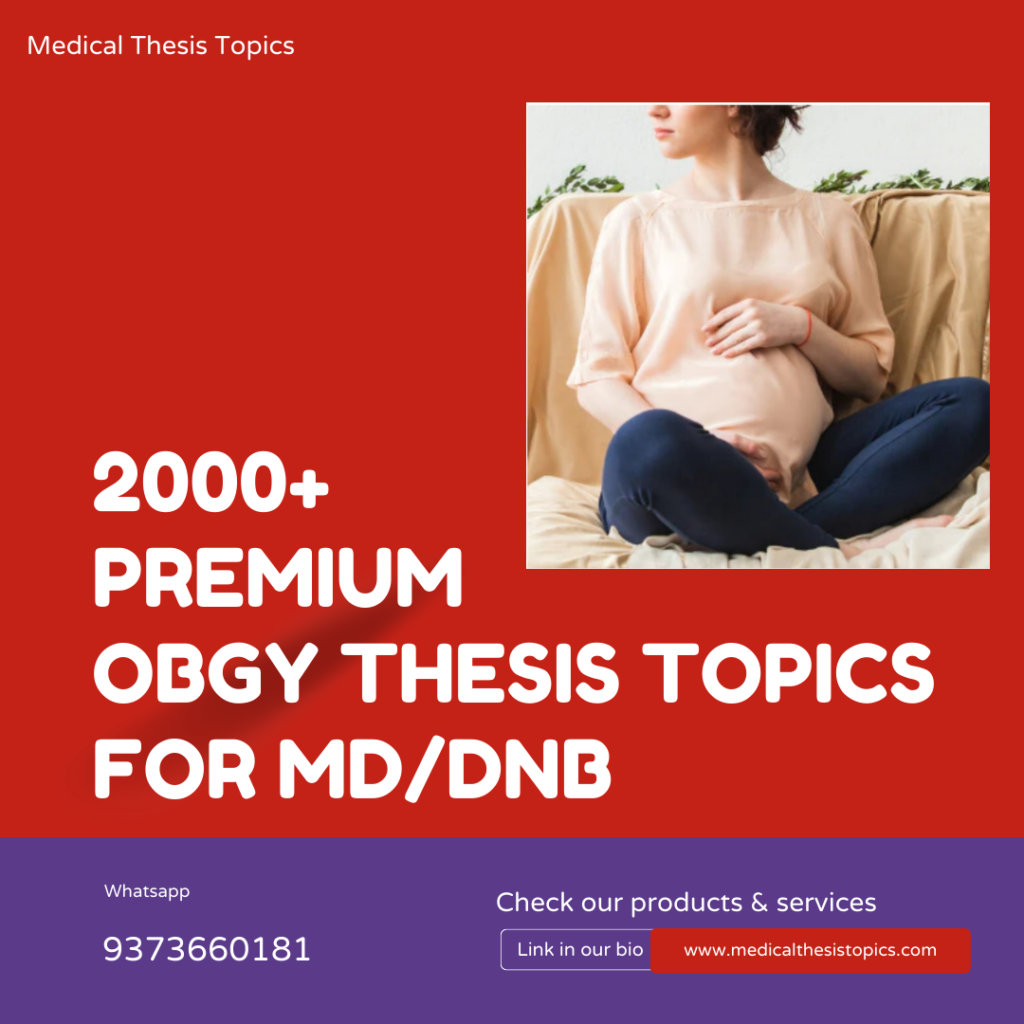 obstetrics and gynecology thesis topics