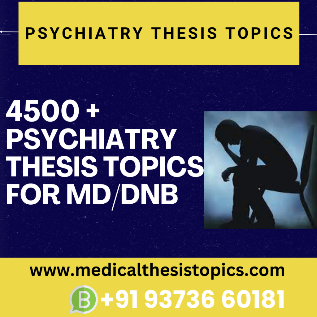 Psychiatry Thesis Topics