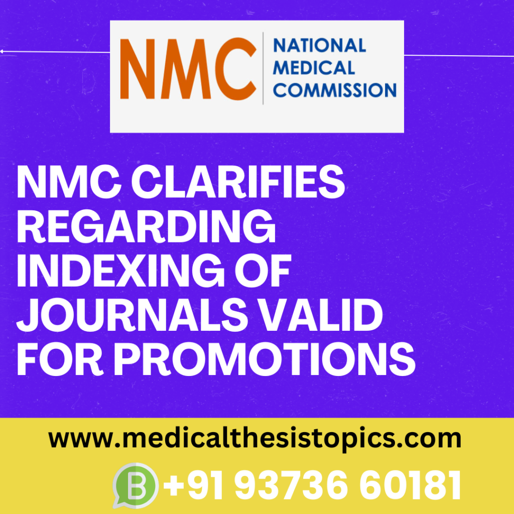 NMC approved Medical Journals
