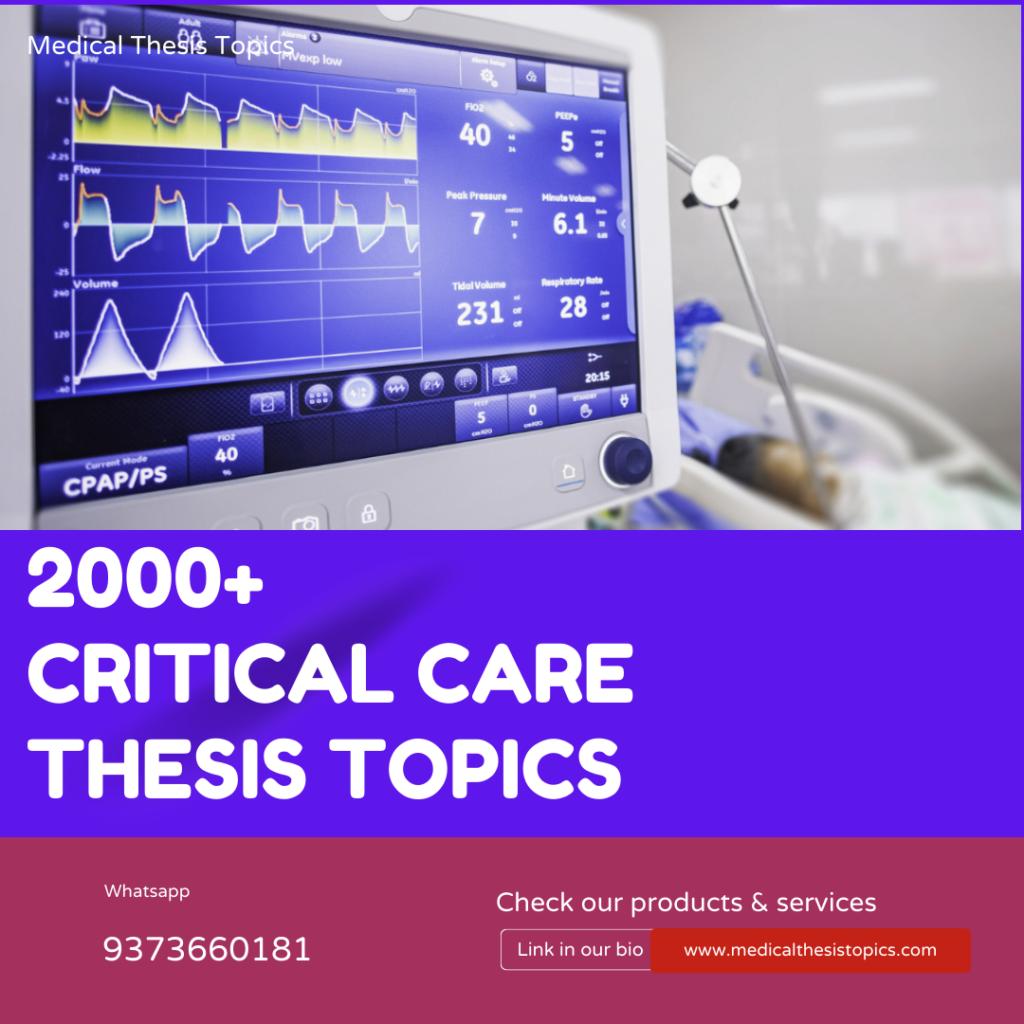 critical care medicine thesis topics