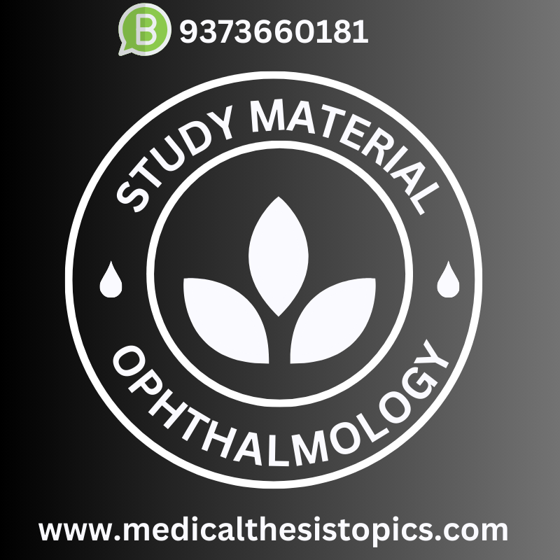 Ophthalmology thesis material
